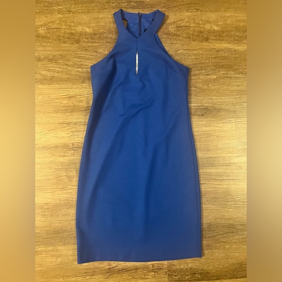 Trina Turk Honor Keyhole Halter Dress $158 Punch Size 2 NWT Blue C14 - Picture 3 of 10